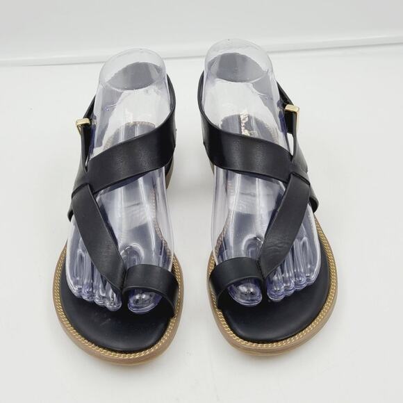 Franco Sarto Sandal, Black Leather 6.5 EUC - Picture 2 of 8